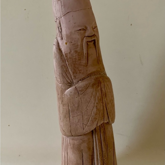 Vintage Austin Production 1975 carved Asian sculpture Sholary man - Picture 4 of 10